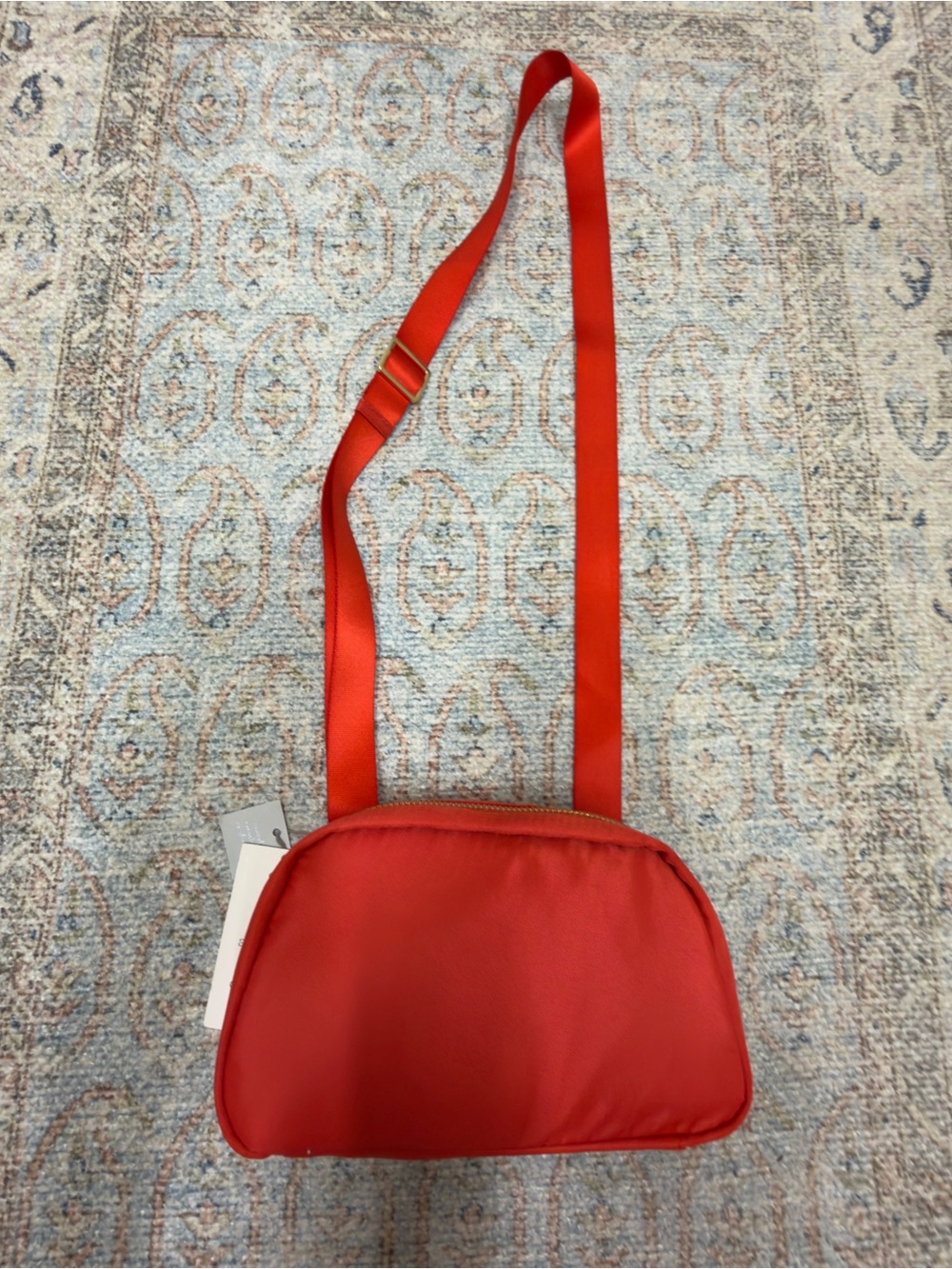 a new day Red nylon Crossbody Bag with Adjustable Strap